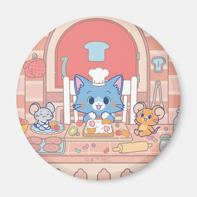 Aimant Anime Tom, Jerry et boulangerie Tuffy (Devant)