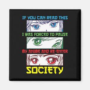 Aimant Anime Ventilateur à regarder Anime Phrase Amusant 