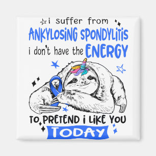 Aimant Ankyloss Spondylitis Mois de sensibilisation Ribbo