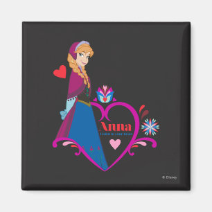 Aimant Anna Coeur rose