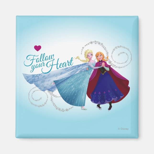 Aimant Anna et Elsa | Amour familial (Devant)