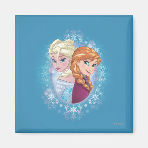 Aimant Anna et Elsa Magie hivernale