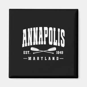 Aimant Annapolis Maryland Établie en 1649 Rames Croisées