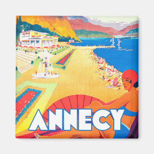Aimant Annecy France voyage vintage