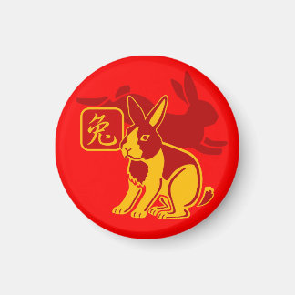 Aimant Année de l'aimant lapin
