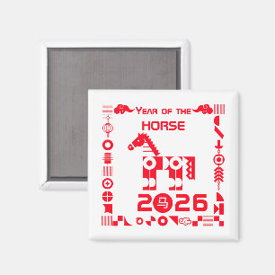 Aimant Année du cheval 2026