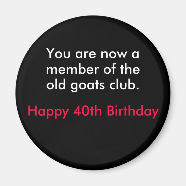 Aimant anniversaire (Devant)