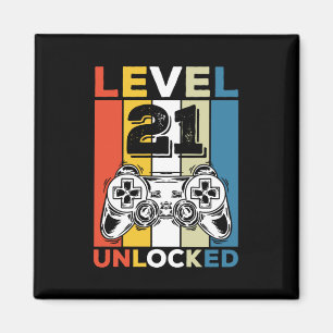 Aimant Anniversaire 21 ans Niveau Débloqué 21 Jeux Rétro