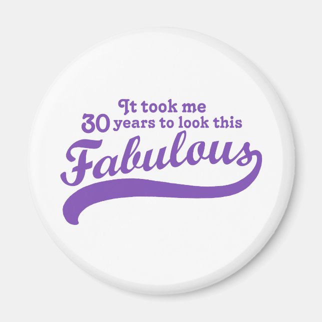 Aimant Anniversaire 30 ans (Devant)