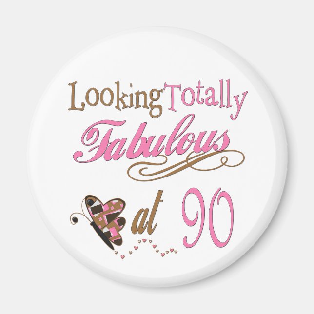 Aimant Anniversaire 90 ans (Devant)