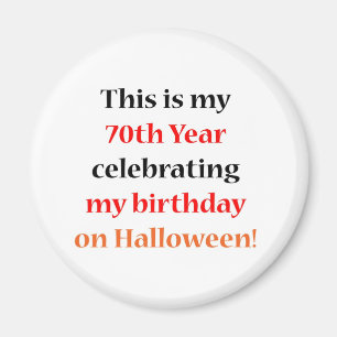 Aimant Anniversaire de 70 Halloween