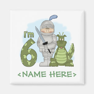 Aimant Anniversaire de chevalier de dragon 6ème