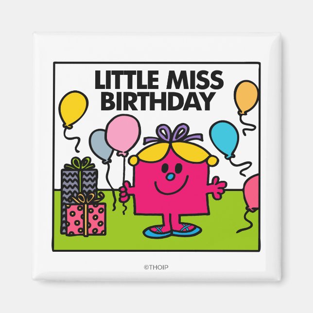 Aimant Anniversaire de la petite Miss | Présentations et  (Devant)