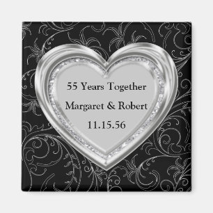 Aimant Anniversaire de l'argent et des diamants