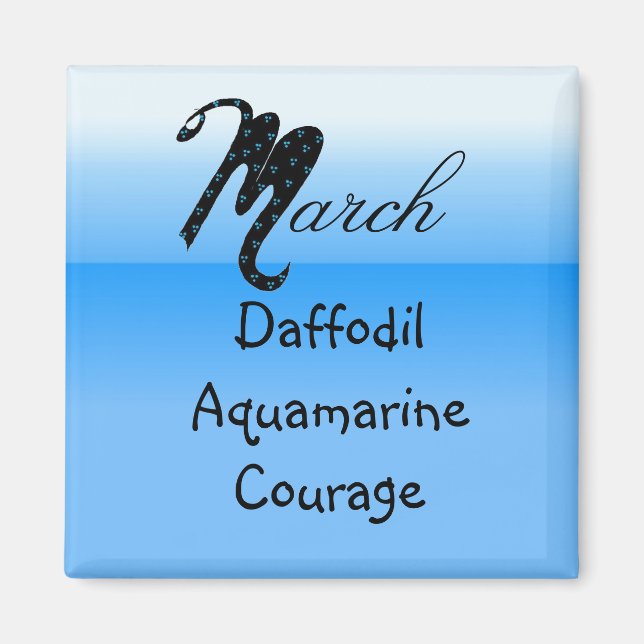 Aimant Anniversaire de mars (Devant)