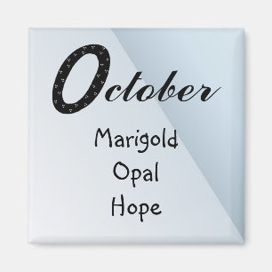 Aimant Anniversaire d'octobre
