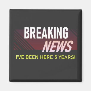 Aimant Anniversaire du travail de 5 ans 5e appréciation 