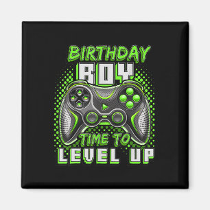 Aimant Anniversaire Garçon Temps De Niveau Up Video Jeu A