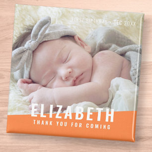 Aimant Anniversaire moderne couleur vive Merci photo