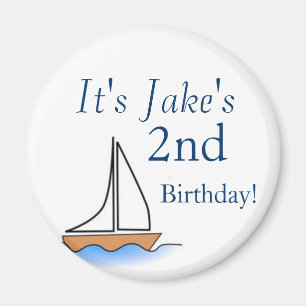 Aimant Anniversaire nautique de voilier de Litte
