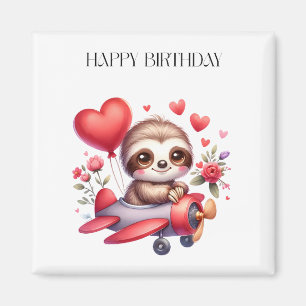 Aimant Anniversaire Pilote Paresseux