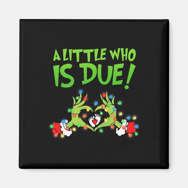 Aimant Annonce de grossesse de Noël drôle Nouvelle maman  (Devant)