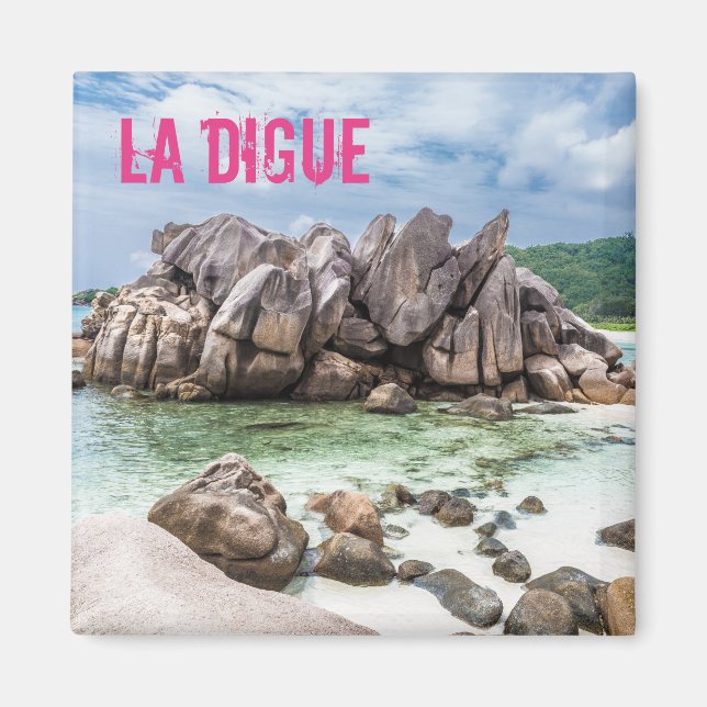 Aimant Anse Cocos Seychelles La Digue Beach cadeau (Devant)