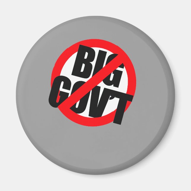 Aimant Anti-Obama - Anti-Big Government (Devant)
