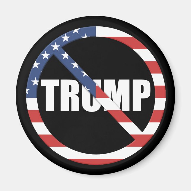 Aimant Anti-Trump pro-démocratie (Devant)