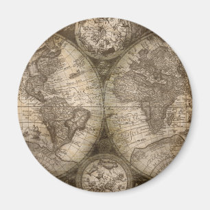 Aimant Antique Historique Ancien Monde Atlas Continents