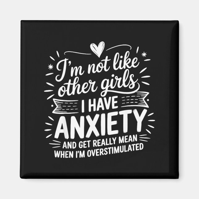 Aimant Anxiety Humor For Women With Overstimulation  (Devant)