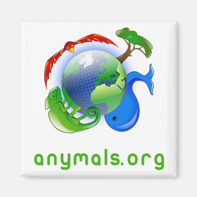Aimant anymals.org (Devant)