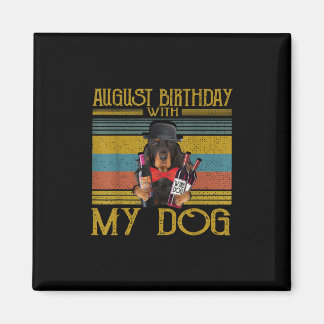 Aimant Août Anniversaire Avec Mon Gordon Setter Dog 2020