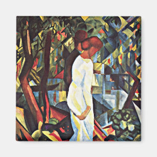 Aimant Août Macke : Couple in the Woods, 1912