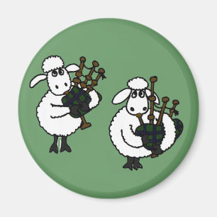 Aimant AP moutons impressionnants jouant des cornemuses