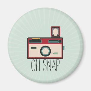 Aimant Appareil photo vintage Retro Look Oh Snap