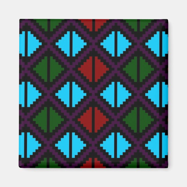 Aimant "Apple Slice" - violet/aqua (Devant)