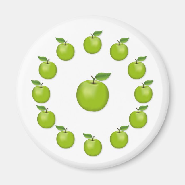 Aimant Apple vert (Devant)