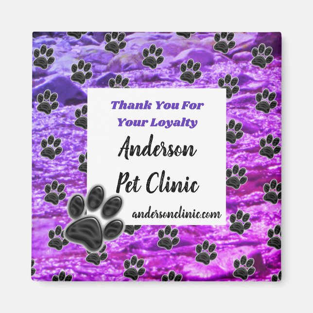 Aimant Appréciation du client Animaux aidants Merci (Devant)