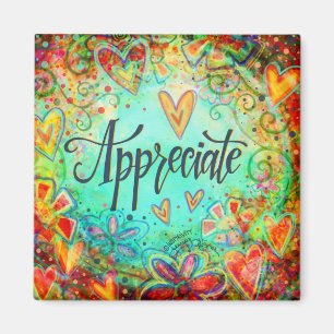 Aimant Appréciez Plutôt Floral Fun Inspirivity UN MOT