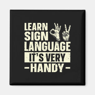 Aimant Apprendre la langue des signes C'est très pratique