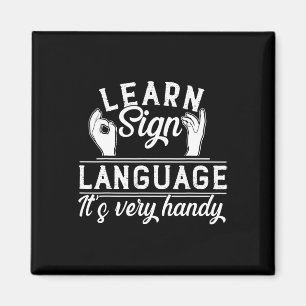 Aimant Apprendre Langue des signes ASL Enseignant Sourde