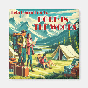 Aimant Apprenons à piquer dans le camping des bois