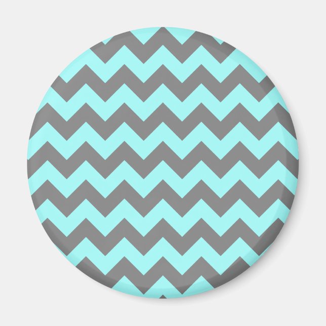 Aimant Aqua et Grey Zigzag (Devant)