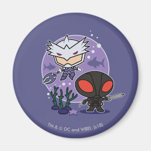 Aimant Aquaman   Chibi Orm & Black Manta Graphisme sous-m