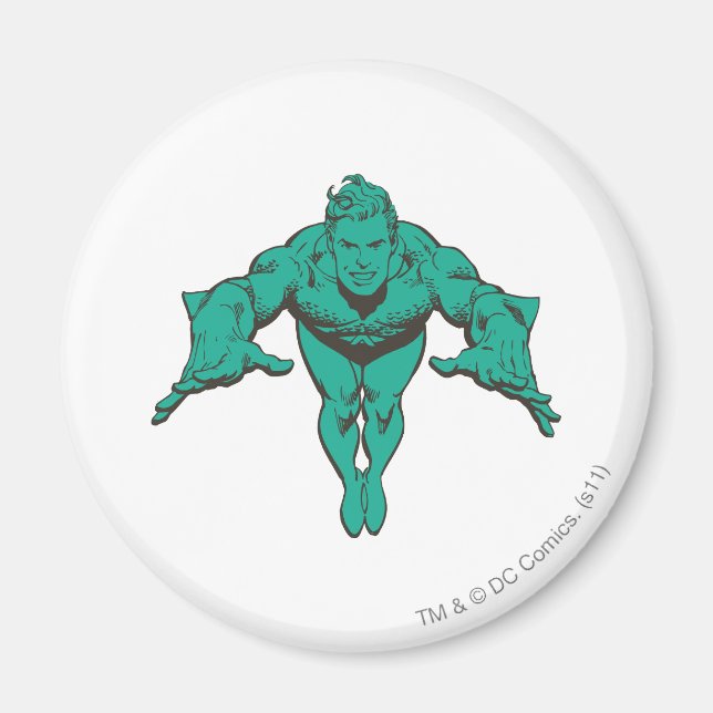Aimant Aquaman Déjeuner en avant - Turquoise (Devant)