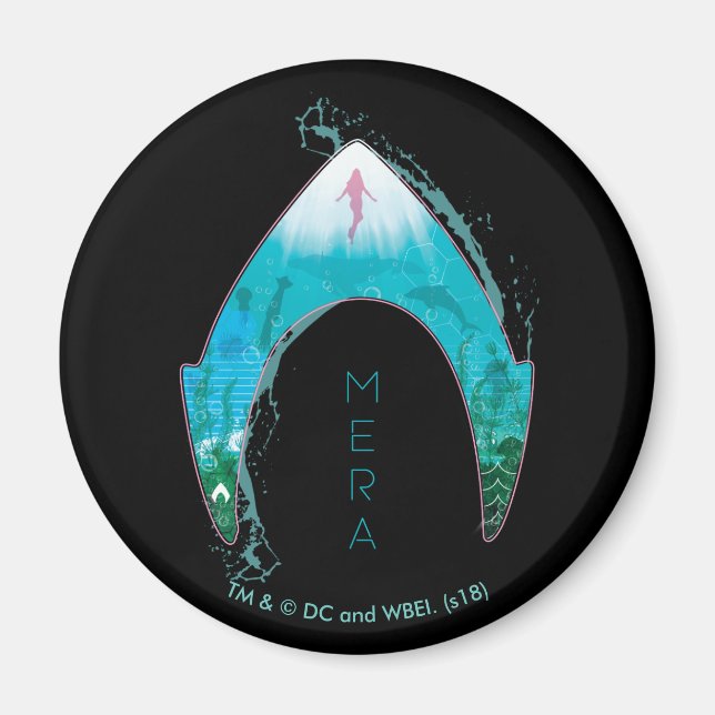 Aimant Aquaman | Voir par Mera Symbole Ocean Graphic (Devant)