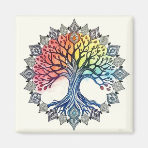 Aimant Aquarelle Arbre de vie