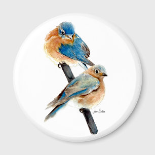 Aimant Aquarelle Bluebird Couple