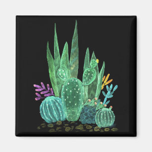 Aimant Aquarelle, cactus